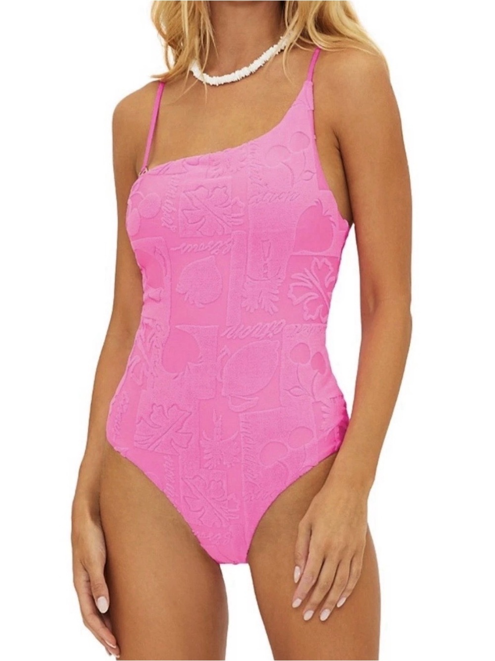 Beach Riot Athena Terry One Piece Swimsuit, Color Strawberry, Size XS, MSRP $148